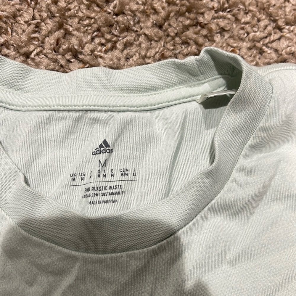Adidas size medium T-shirt, light green